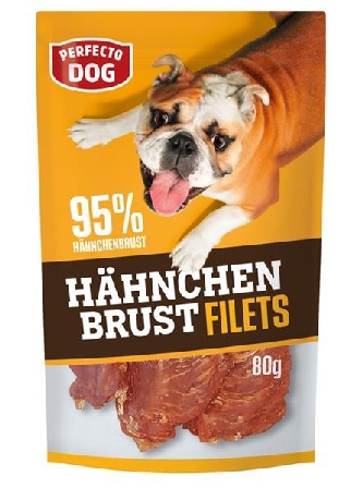 Perfecto Dog Hähnchenbrustfilet mit 95 % Hähnchenbrust - 80g