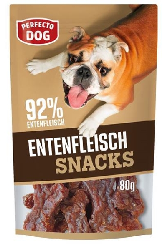 Perfecto Dog Entenfleisch Snacks mit 92 % Entenfleisch - 80g