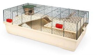 Hamsterkäfig H101 Nature black/sand - 100x53x40cm