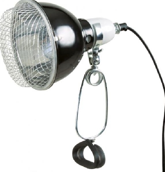 Reflektor-Klemmleuchte mit Schutzgitter - Maße: 21x19cm