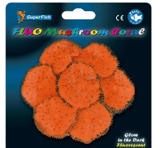 Deko Fluo Pilzkoralle orange fluoreszierend
