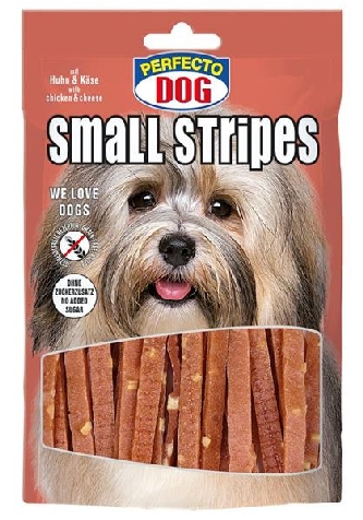 Perfecto Dog Small Stripes - Käse und Huhn - 100g