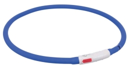 Flash Leuchtring USB blau Silikon XS-XL, 70cm/D:10mm