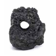 Lavastein 1-Loch schwarz per Stück