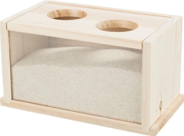Sandbad aus Holz 22x12x12cm - Mäuse oder Hamster