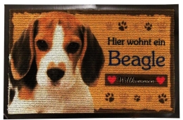 Tier Fußmatten 37,5x58cm - Beagle