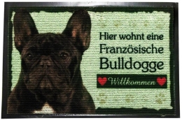 Tier Fußmatten 37,5x58cm - Französische Bulldogge