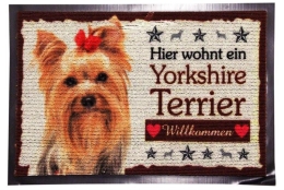 Tier Fußmatten 37,5x58cm - Yorkshire Terrier