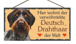 Tierschild 25x12,5cm - Deutsch Drahthaar
