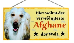 Tierschild 25x12,5cm - Afghane