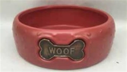 Hunde Keramiknapf Dog rot - 17x6,5cm