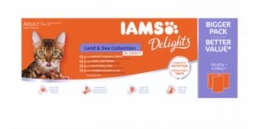 IAMS Delights Mix - Adult -  Land & See in Sauce - 48x85g