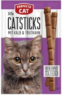 Perfecto Cat 10 Katzensticks mit Kalb & Truthahn - 50g