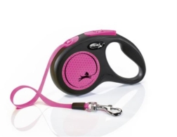 Flexi New Neon S 5m Gurt neonpink