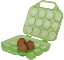 Eier Aufbewahrung aus Kunststoff - 12 Eier grün Transportbox