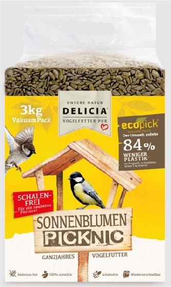 Delicia Sonnenblumen Futtermix - schalenfrei - 3kg