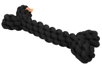 Dog Toy Spielseil Knochen Größe L, 30cm - schwarz