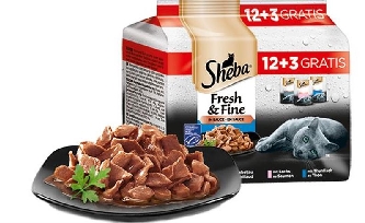 Sheba Fresh&Fine in Sauce 50g, 12+3 Gratis - 750g