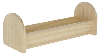 Holz Futtertrog für Nager 28x10x10cm