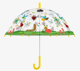 Kinder Regenschirm - transparent Insekten