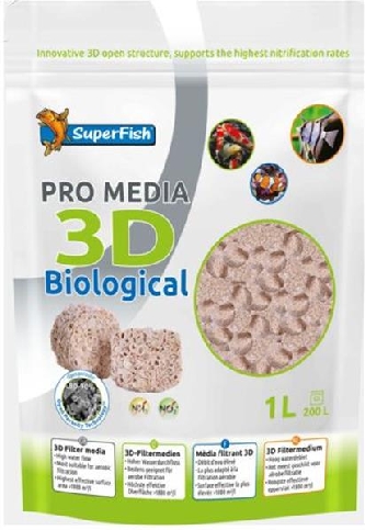 Pro Media 3D Filtermaterial biologisch 1l - 1800 m2 pro L