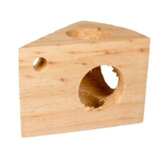 Holz in Käseform - 11x7x7cm