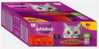 WHISKAS Klassische Auswahl in Sauce 1+ - 80er - 80x85g