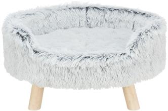 Sofa Harvey oval - weiß/schwarz 60x28x54cm