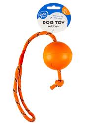Ball mit Seil orange 30cm/6cm