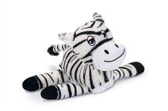 Plüsch Zappy Zebra - 25cm schwarz/weiß,Hundespielzeug