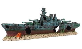 Deko Kriegsschiff 2 - 47,5x9,5x17cm