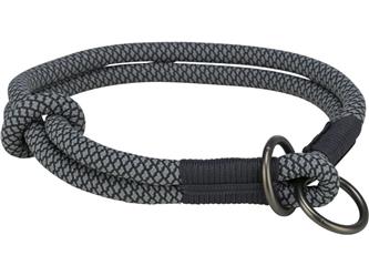 Soft Rope Zug-Stopp-Halsband L-XL - 55cm - schwarz/grau
