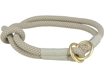 Soft Rope Zug-Stopp-Halsband XS-S - 30cm - grau/hellgrau