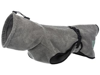 Hunde Bademantel Frottee grau L - 60cm