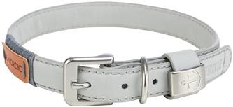 BE Nordic - Halsband XS-S - Leder - 30-36cm/15mm - hellgrau