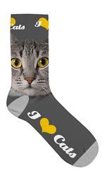 Socken Größe 39-44 - Grey Cat Eyes