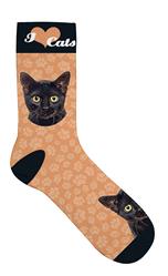 Socken Größe 39-44 - Cat Black