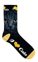 Socken Größe 33-38 - Black Cat Eyes