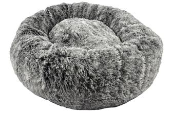 Plüschflauschdonut schwarz - 70x25cm