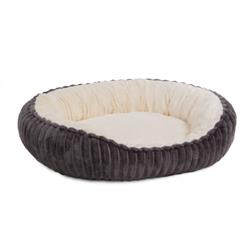 Hundebett Cameron S - anthrazit-beige - 55x45x17