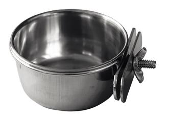 Edelstahl Napf mit Schraub-Befestigung - 0,3l/10cm