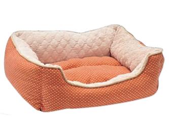 Sofa Polka Dots Hochflor - orange/creme - 60cm