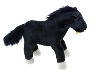 Kuscheltier für Kinder - Pferd schwarz