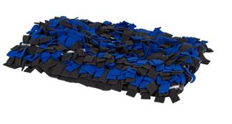 Schnüffelteppich 65x65cm - blau/schwarz