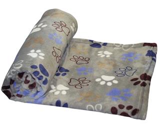 Decke Plaid Lissi Fleece 50x75cm - hellgrau