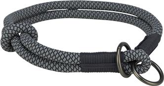 Zug Stopp Halsband L - 50cm/13mm, schwarz/grau