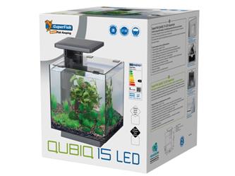 Qubiq 15 LED schwarz - Aquarium - 26,5x26,5x35cm/ 15 Liter