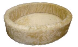 Plüschbett UNI 90cm - beige