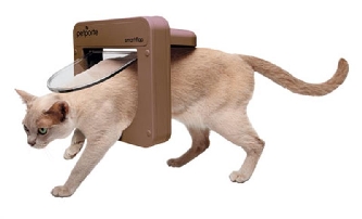 Katzenklappe Smart Flap Microchip, braun