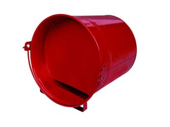 Futtertrog im Eimer 5L - metallisch, rot